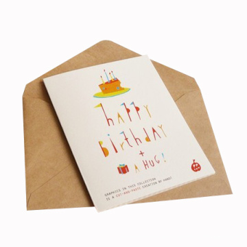 Carte d&#39;anniversaire de papier cadeau personnalisé polychrome